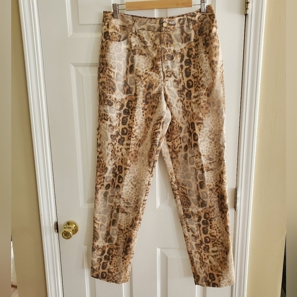 EUC Dana Buchman animal print size 12 womens pants - Picture 1 of 7